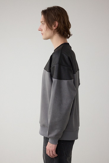 フェイクスエード切り替えトップス 詳細画像