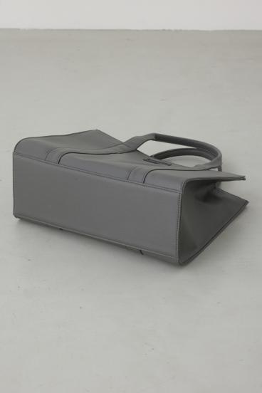 合皮スクエアミドルバッグ 詳細画像