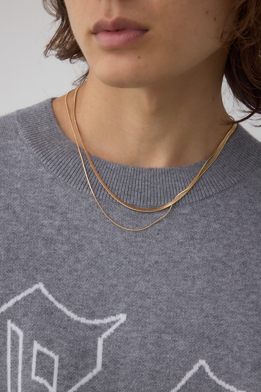 2連チェーンネックレス