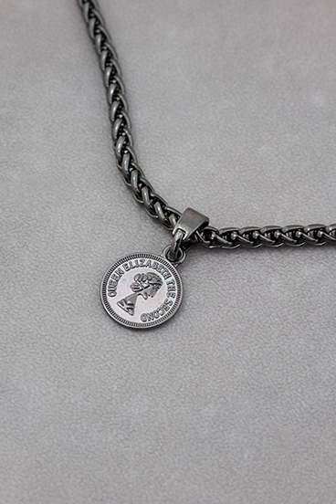 ツイストチェーンコインネックレス 詳細画像