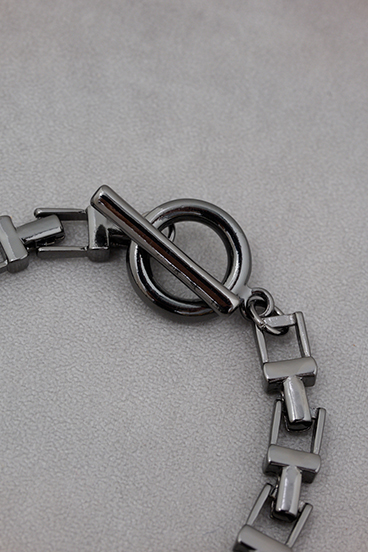 スクエアブロックチェーンブレスレット 詳細画像