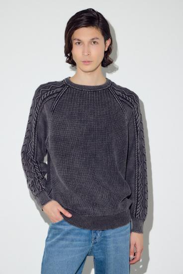 ヴィンテージウォッシュニットトップス 詳細画像