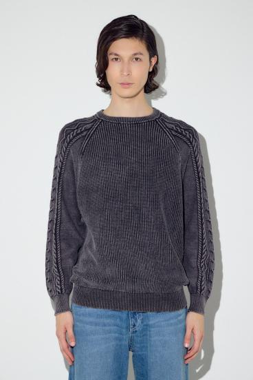 ヴィンテージウォッシュニットトップス 詳細画像