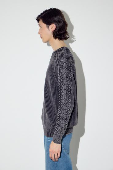 ヴィンテージウォッシュニットトップス 詳細画像