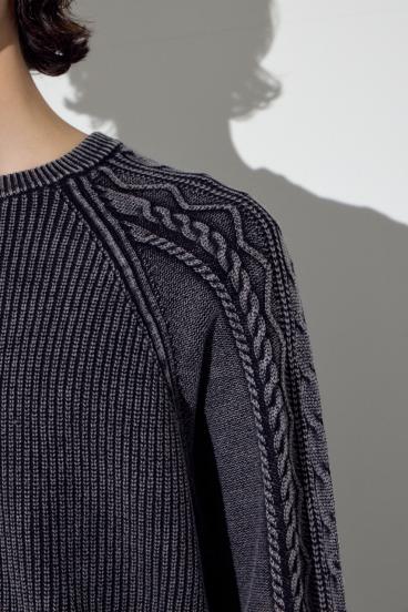 ヴィンテージウォッシュニットトップス 詳細画像