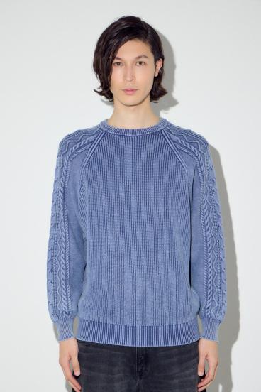 ヴィンテージウォッシュニットトップス 詳細画像