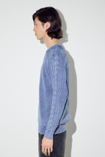 ヴィンテージウォッシュニットトップス 詳細画像