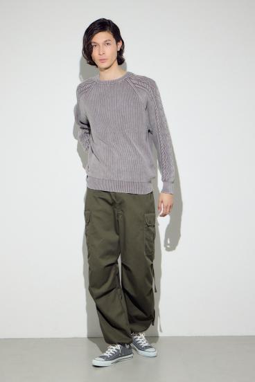 ヴィンテージウォッシュニットトップス 詳細画像