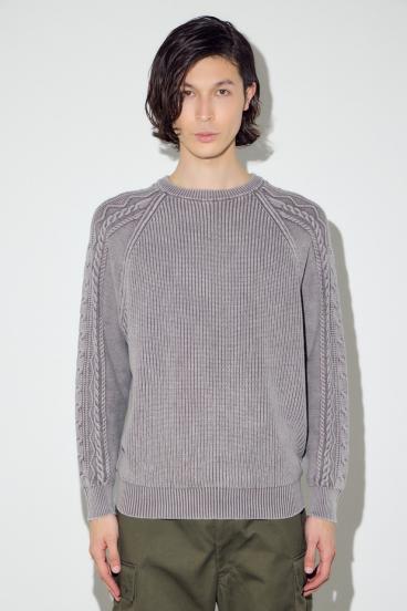 ヴィンテージウォッシュニットトップス 詳細画像