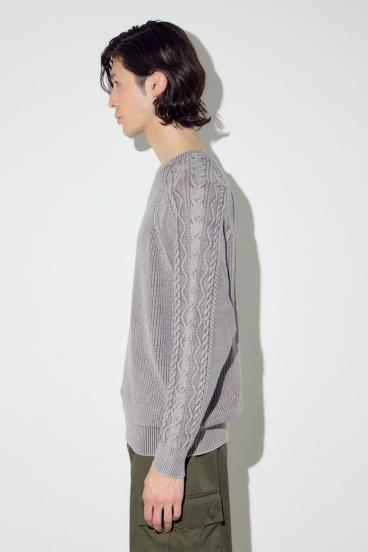 ヴィンテージウォッシュニットトップス 詳細画像