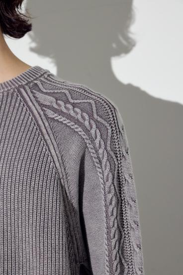 ヴィンテージウォッシュニットトップス 詳細画像