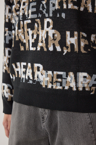 総ロゴペイントニットトップス 詳細画像