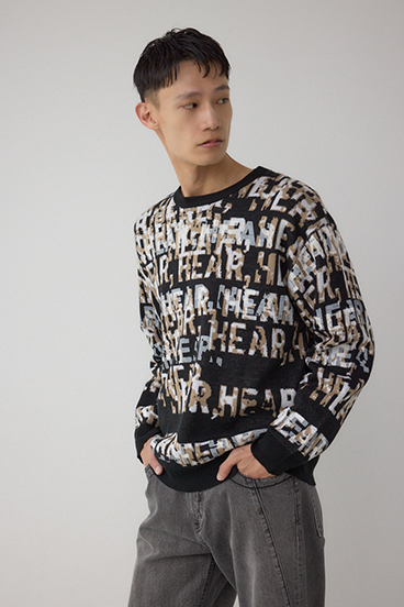 総ロゴペイントニットトップス 詳細画像