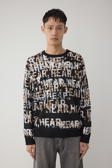 総ロゴペイントニットトップス 詳細画像