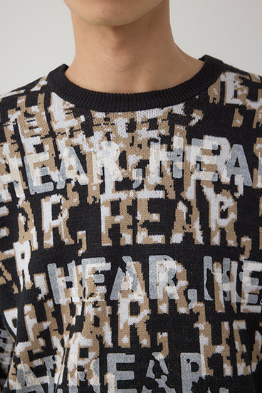 総ロゴペイントニットトップス 詳細画像