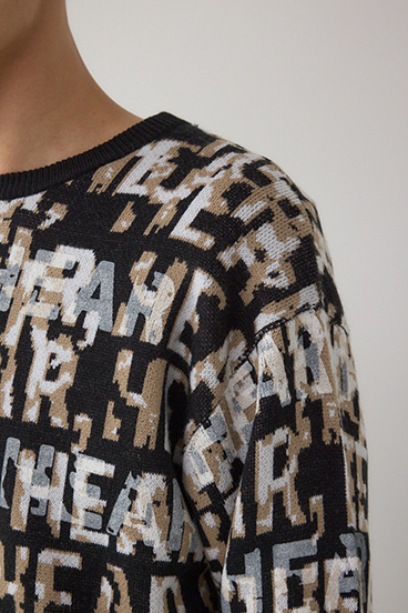 総ロゴペイントニットトップス 詳細画像