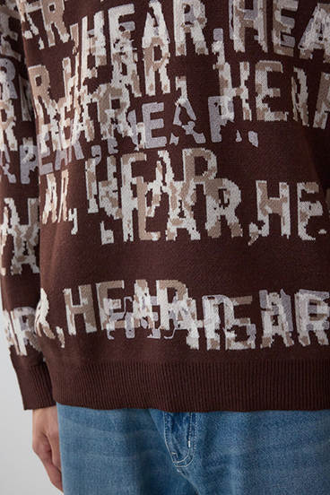 総ロゴペイントニットトップス 詳細画像