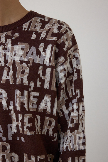 総ロゴペイントニットトップス 詳細画像