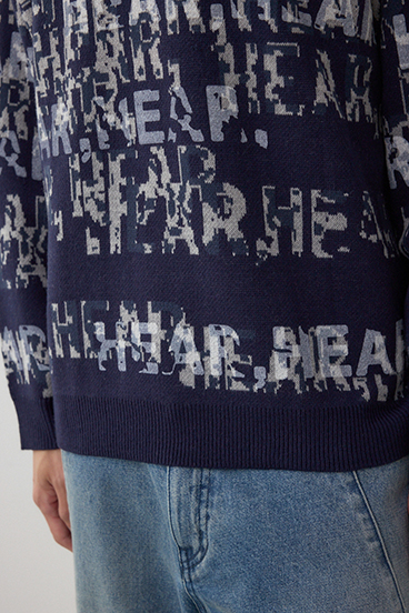 総ロゴペイントニットトップス 詳細画像