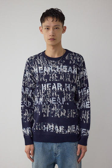 総ロゴペイントニットトップス 詳細画像