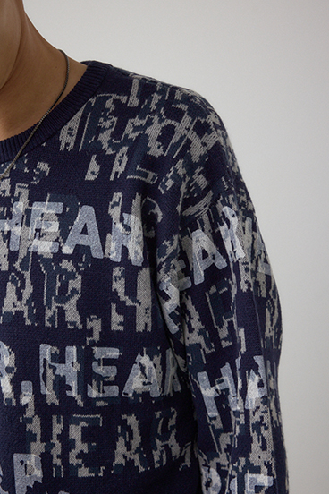 総ロゴペイントニットトップス 詳細画像