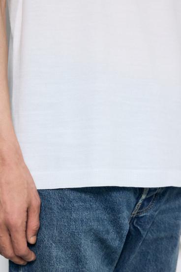 バック刺繍半袖ニットトップス 詳細画像