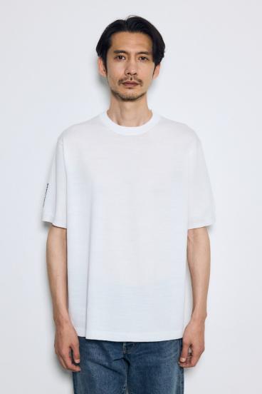 バック刺繍半袖ニットトップス 詳細画像