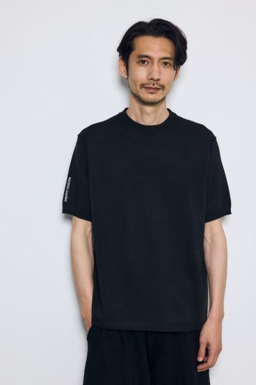 バック刺繍半袖ニットトップス 詳細画像