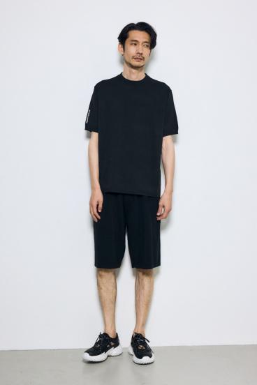 バック刺繍半袖ニットトップス 詳細画像