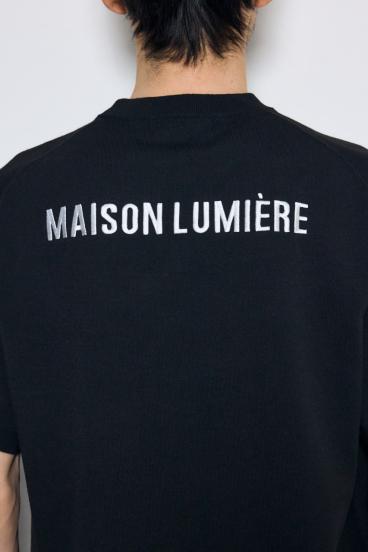 バック刺繍半袖ニットトップス 詳細画像