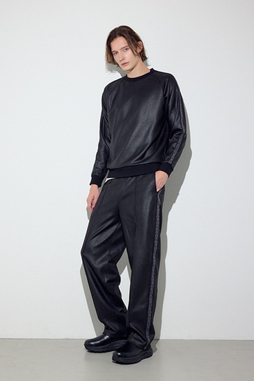 フェイクレザーライントップス 詳細画像