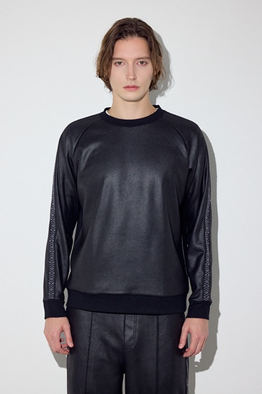 フェイクレザーライントップス 詳細画像