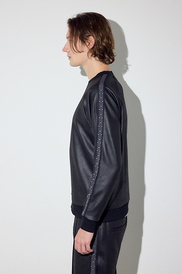 フェイクレザーライントップス 詳細画像