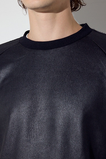 フェイクレザーライントップス 詳細画像