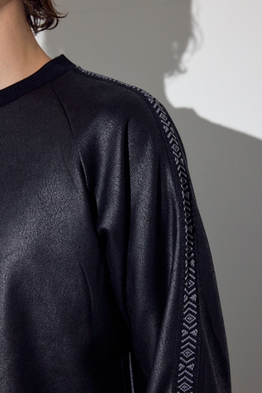 フェイクレザーライントップス 詳細画像