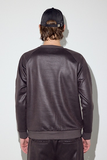 フェイクレザーライントップス 詳細画像