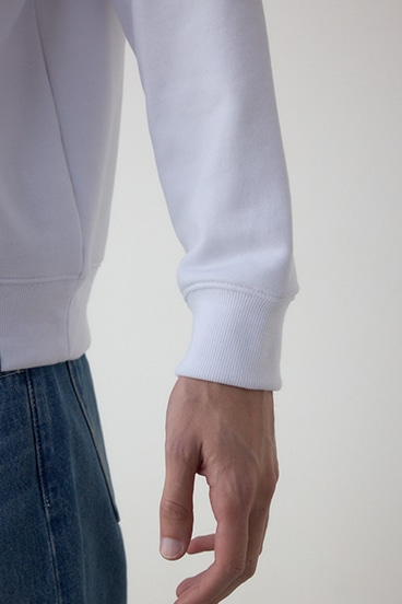 筆記体バックプリント裏毛トップス 詳細画像