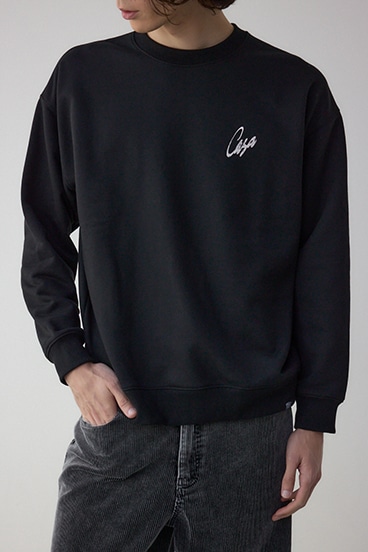 筆記体バックプリント裏毛トップス