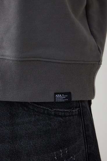 筆記体バックプリント裏毛トップス 詳細画像