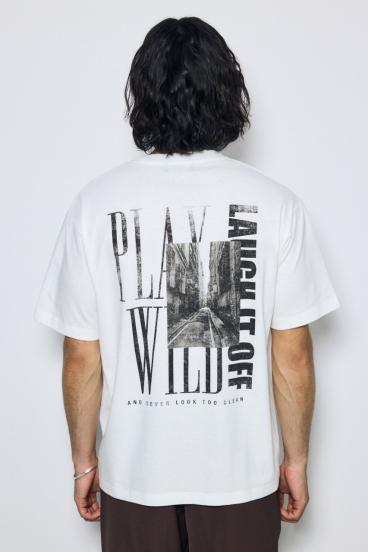 バーティカルグラフィックTシャツ 詳細画像