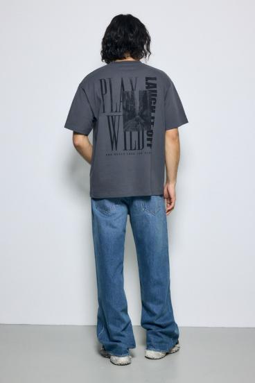 バーティカルグラフィックTシャツ 詳細画像