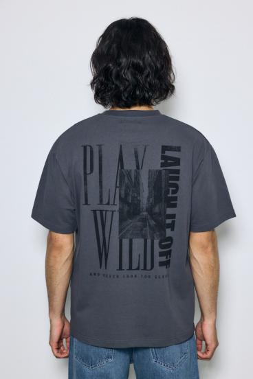 バーティカルグラフィックTシャツ 詳細画像
