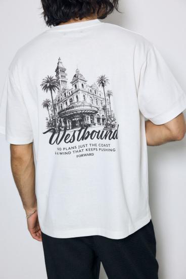 リゾートバックグラフィックTシャツ