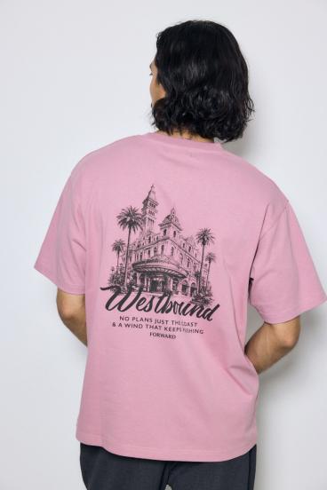 リゾートバックグラフィックTシャツ