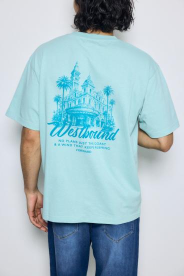 リゾートバックグラフィックTシャツ
