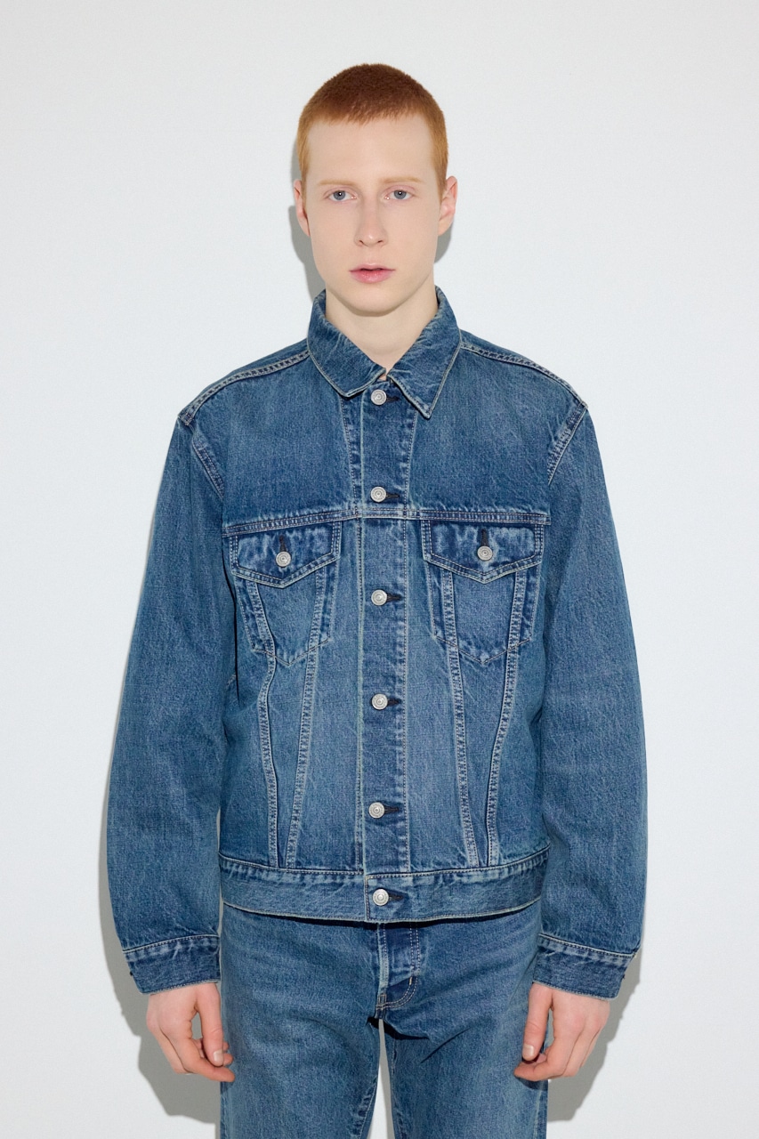 ★ デニムジャケット パールビュジュー スマイル ギャザー COOLA新品未使用 ☆ デニムジャケット パールビュジュー スマイル ギャザー COOLA新品未