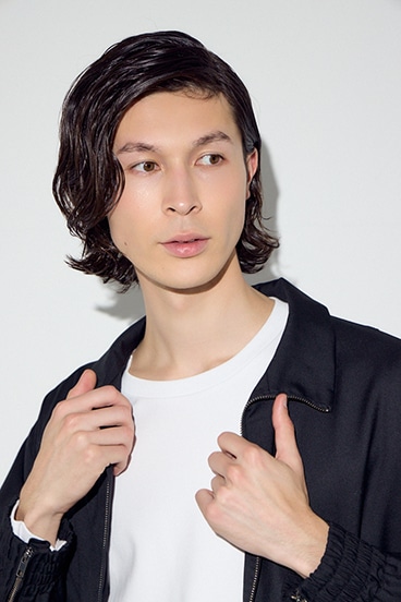 スタンドカラーリブブルゾン