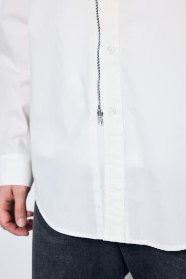 ジップアップ長袖シャツ 詳細画像
