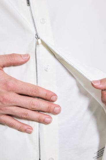 ジップアップ長袖シャツ 詳細画像