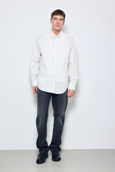 ジップアップ長袖シャツ 詳細画像